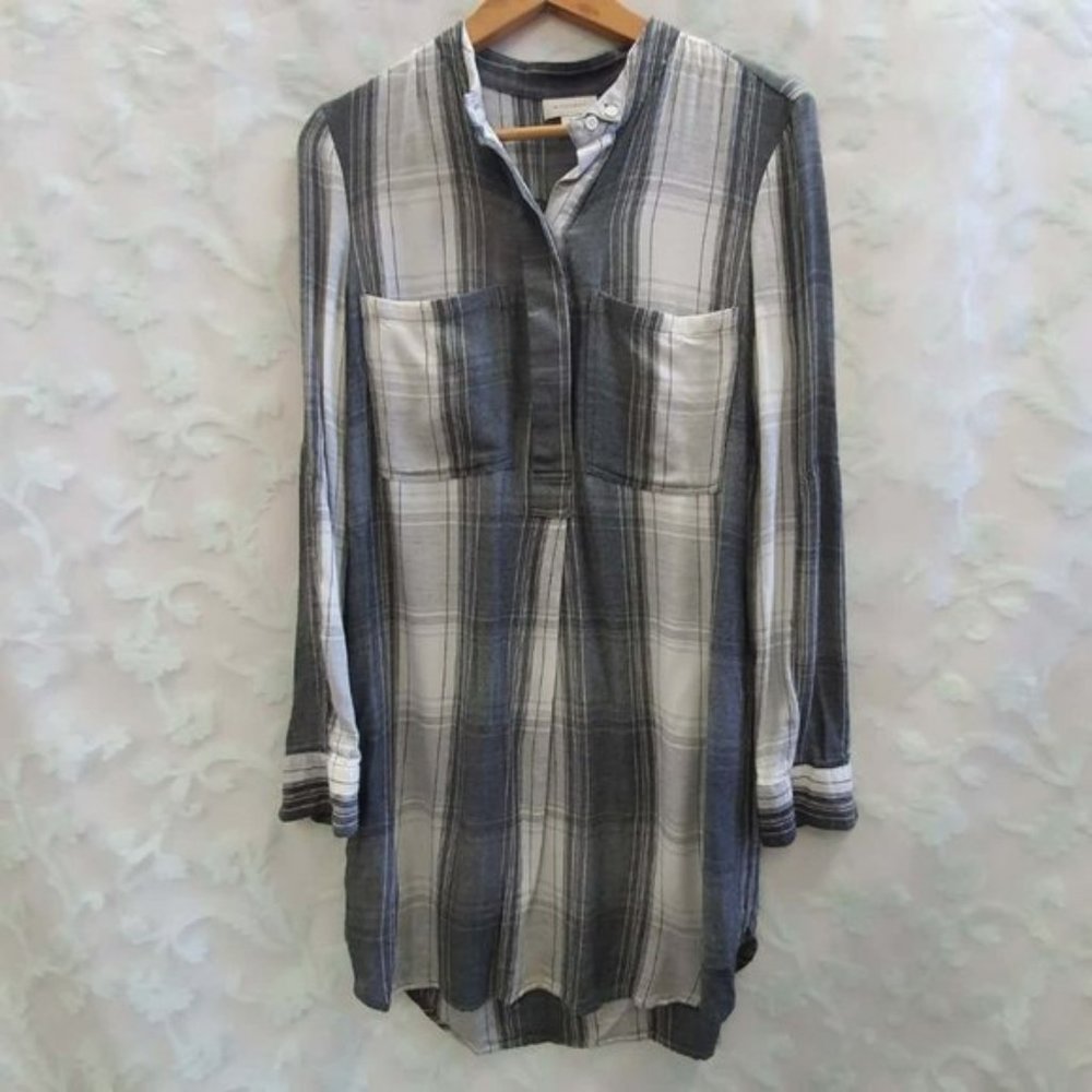 WITCHERY Wool blend Winter Plaid Check Long Sleeve Shirt Dress